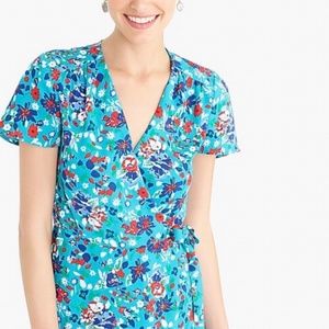 J. Crew Factory Floral Wrap Dress